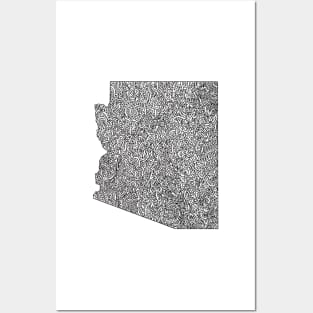 Arizona Map Posters and Art